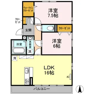 アムール【3階】の間取り