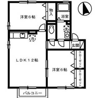 リバーサイド【2階】の間取り