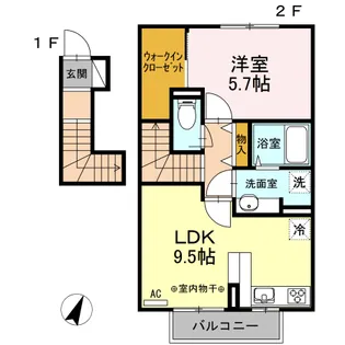 アグレッサーⅡ【2階】の間取り