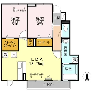 ヴィラ タートル【1階】の間取り