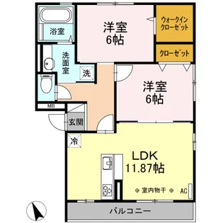 ミルフィーユ B棟【2階】の間取り
