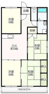 コーポ公文【1階】の間取り
