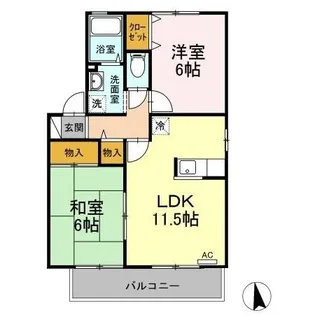 セジュールMIKI【2階】の間取り