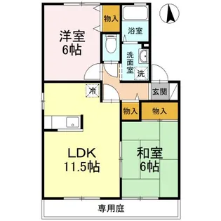 セジュールMIKI【1階】の間取り