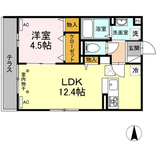 リラクコート【1階】の間取り