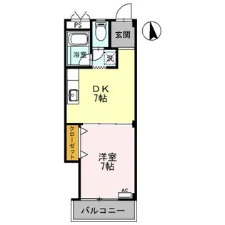 カナルシャトーD7【1階】の間取り