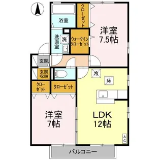 プランドール【1階】の間取り