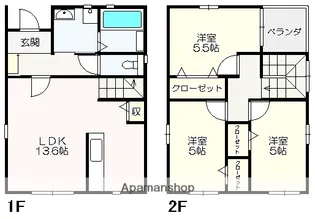 高知県高知市唐人町【一戸建】の間取り