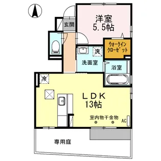 シャンボール B棟【1階】の間取り