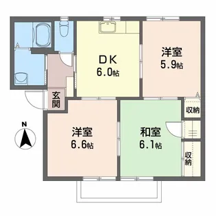 ヴェルディハイツ C棟【2階】の間取り