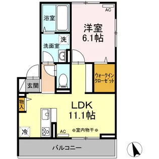 ひまわりII B棟【3階】の間取り