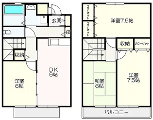 セゾン・メルヴェーユ秋棟 C【6号室】の間取り