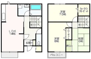 セゾン・メルヴェーユ秋棟 A【3号室】の間取り