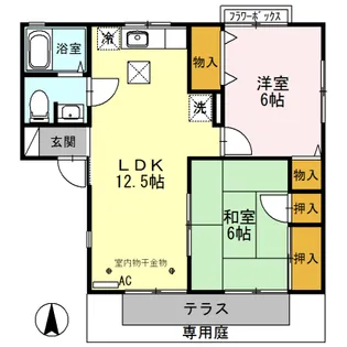 セジュール竹内A棟【1階】の間取り