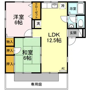 セジュール竹内A棟【1階】の間取り