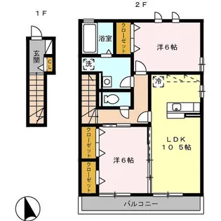 ラフィーネ B棟【2階】の間取り