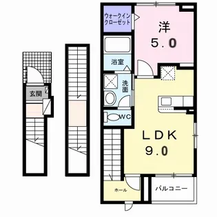 コロレ宝永町【3階】の間取り