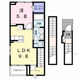 コロレ宝永町【3階】の間取り