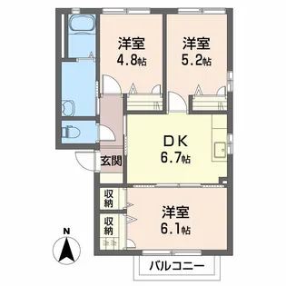 シャーメゾン・セラータ【1階】の間取り