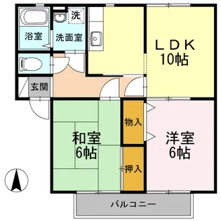 アムール B棟【2階】の間取り