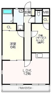 ロイヤル智晴【303号室】の間取り