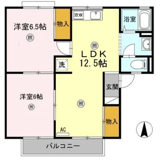 セジュール学園前【1階】の間取り