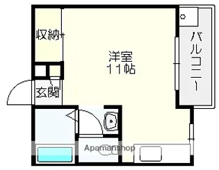 サラーレ新町【203号室】の間取り