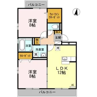 カサ・フェリス【3階】の間取り