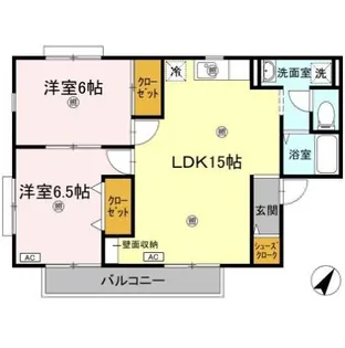 ファミール戸田 B【2階】の間取り