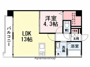 ノースステイツ西小倉【8階】の間取り