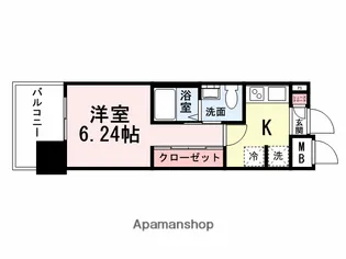 ウィングス城野駅前【4階】の間取り