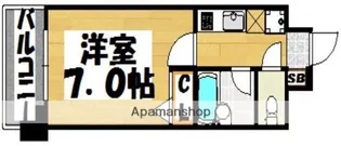 ピュアドームアプロード平尾【6階】の間取り