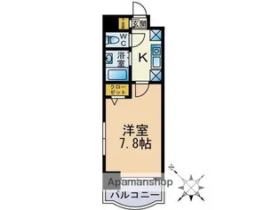 リヴィエール天神南【6階】の間取り