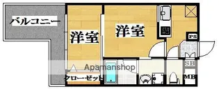 アクタス天神セントラルタワー【6階】の間取り