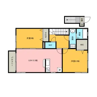 スカイフィールド【2階】の間取り