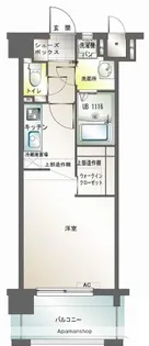 エンクレスト渡辺通南【202号室】の間取り