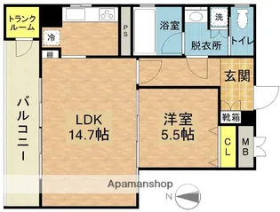 KNアビテ【5階】の間取り