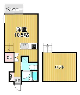 西片江アパートメントB棟【202号室】の間取り