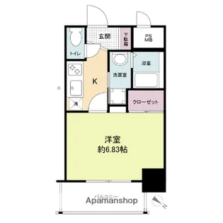 DSタワー大博通り【6階】の間取り