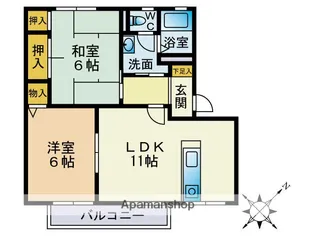レグルス博多の森【101号室】の間取り