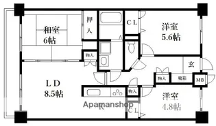 アミティエ博多駅南【5階】の間取り