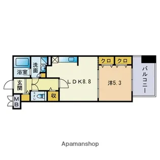 ディー・ウイングタワー【910号室】の間取り