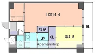 レジデンス住吉【10階】の間取り