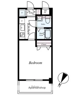 ピュアドームアーティック平尾【4階】の間取り