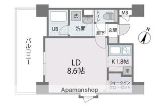 アクタス薬院Ⅲ【13階】の間取り