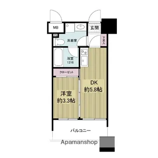 ルネッサンス21博多【7階】の間取り