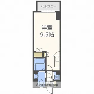 マーレタワー天神【4階】の間取り