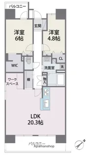 アビターレ駅南【1403号室】の間取り