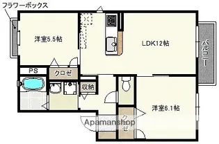 コンフォート若久【2階】の間取り