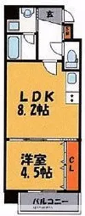 サンマルク・ケゴ【4階】の間取り